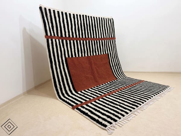 Housewarming Gift Berber Rug, Multicolour Diamond Wool